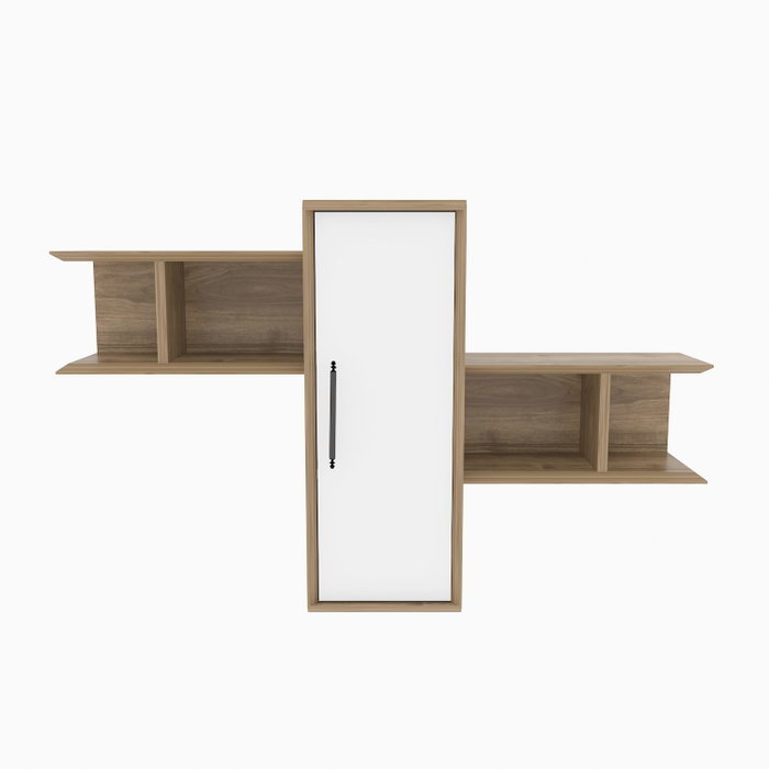 Hanah Home Olida Estantería de Pared Nogal y Blanco